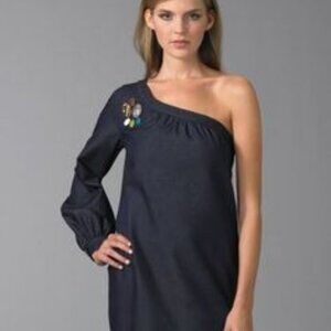 7 for all mankind one shoulder jeweled dress Large